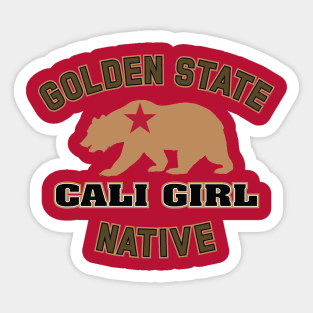 Cali Girl (Golden State Native) Sticker